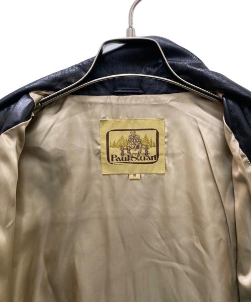Paul Stuart（ポールスチュアート）Paul Stuart (ポールスチュアート) ヴィンテージレザージャケット ブラック サイズ:Mの古着・服飾アイテム