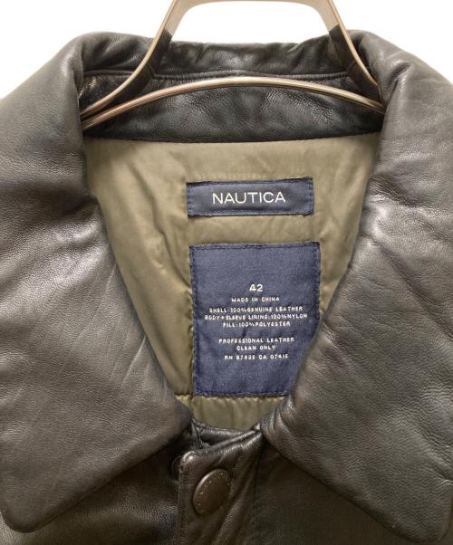 NAUTICA（ノーティカ）NAUTICA (ノーティカ) ヴィンテージカウレザージャケット ブラック サイズ:42の古着・服飾アイテム