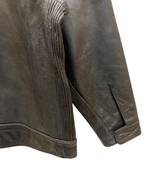 不明（不明）不明 (不明) ヴィンテージホースレザーライダースジャケット ブラック サイズ:XXLの古着・服飾アイテム