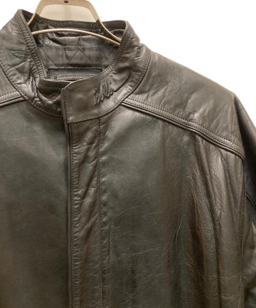 不明（不明）不明 (不明) ヴィンテージホースレザーライダースジャケット ブラック サイズ:XXLの古着・服飾アイテム