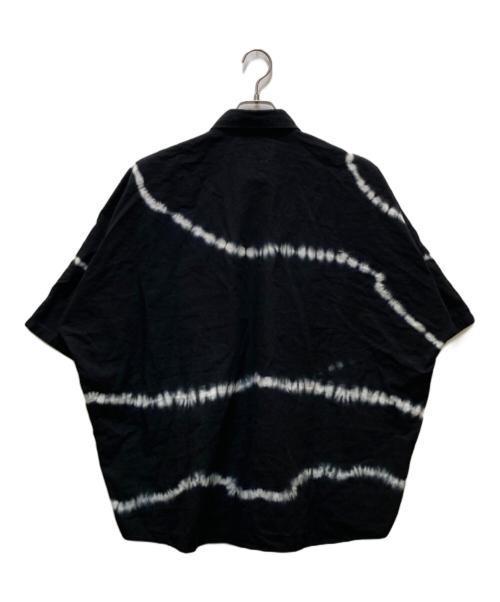 FDMTL（ファンダメンタル）FDMTL (ファンダメンタル) タイダイ絞り半袖シャツ ブラック×ホワイト サイズ:3の古着・服飾アイテム