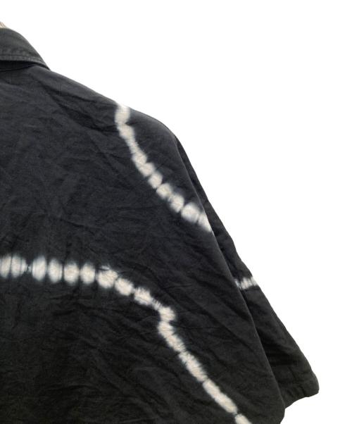 FDMTL（ファンダメンタル）FDMTL (ファンダメンタル) タイダイ絞り半袖シャツ ブラック×ホワイト サイズ:3の古着・服飾アイテム