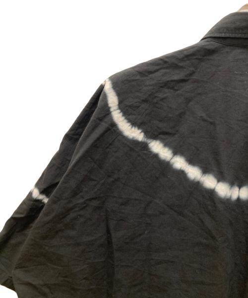 FDMTL（ファンダメンタル）FDMTL (ファンダメンタル) タイダイ絞り半袖シャツ ブラック×ホワイト サイズ:3の古着・服飾アイテム