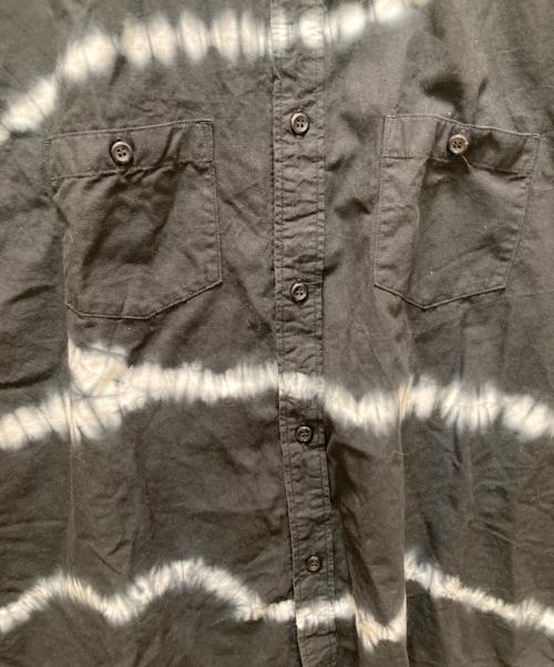 FDMTL（ファンダメンタル）FDMTL (ファンダメンタル) タイダイ絞り半袖シャツ ブラック×ホワイト サイズ:3の古着・服飾アイテム