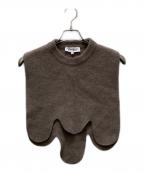 ENFOLDエンフォルド）の古着「圧縮ウールドロップベスト」｜ブラウン