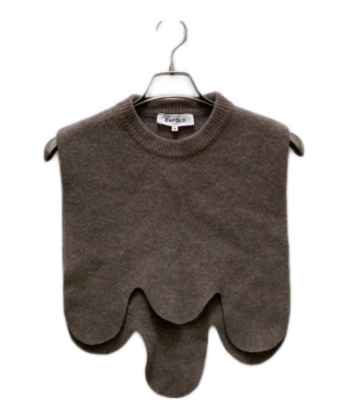 ENFOLD（エンフォルド）ENFOLD (エンフォルド) 圧縮ウールドロップベスト ブラウン サイズ:38の古着・服飾アイテム