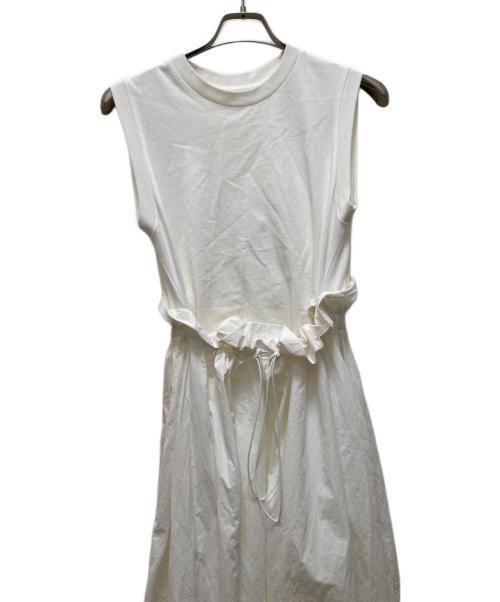 Adam et Rope（アダム エ ロペ）Adam et Rope (アダム エ ロペ) ドッキングワンピース ホワイト サイズ:Freeの古着・服飾アイテム