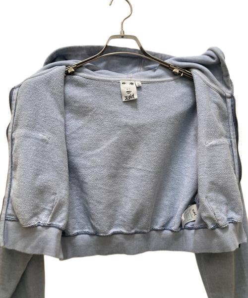 X-GIRL（エックスガール）X-GIRL (エックスガール) FADED COMPACT ZIP UP HOODIE ブルー サイズ:Mの古着・服飾アイテム