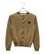 PLAY COMME des GARCONSプレイコムデギャルソン）の古着「ハートワッペンカーディガン」｜ベージュ