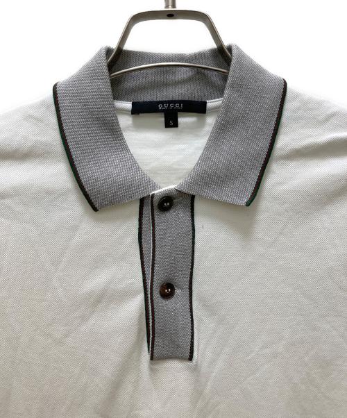 GUCCI（グッチ）GUCCI (グッチ) シェリーラインポロシャツ ホワイト サイズ:Sの古着・服飾アイテム
