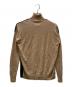 MM6 Maison Margiela (エムエムシックスメゾンマルジェラ) レイヤード ハイネック ドッキング ニット ベージュ×ブラック サイズ:S：10000円