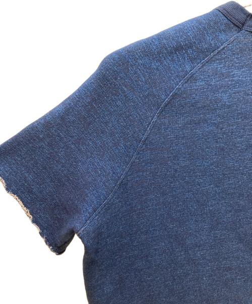 maison kitsune（メゾンキツネ）maison kitsune (メゾンキツネ) ロゴ刺繍半袖スウェット ブルー サイズ:XSの古着・服飾アイテム