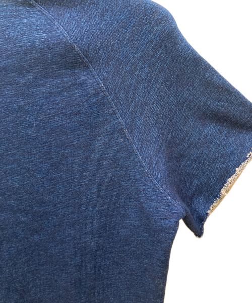 maison kitsune（メゾンキツネ）maison kitsune (メゾンキツネ) ロゴ刺繍半袖スウェット ブルー サイズ:XSの古着・服飾アイテム