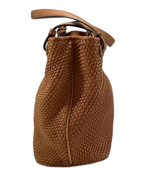 TORY BURCH（トリーバーチ）TORY BURCH (トリーバーチ) メッシュレザータッセルトートバック ベージュの古着・服飾アイテム