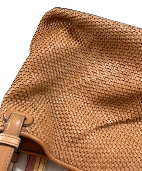 TORY BURCH（トリーバーチ）TORY BURCH (トリーバーチ) メッシュレザータッセルトートバック ベージュの古着・服飾アイテム