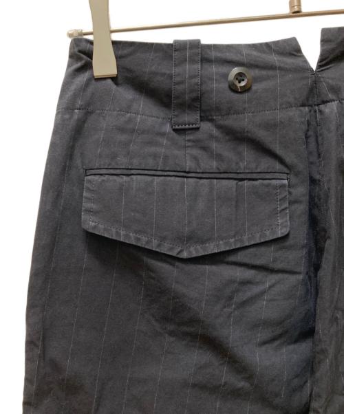 MARGARET HOWELL（マーガレットハウエル）MARGARET HOWELL (マーガレットハウエル) デンスストライプコットンパンツ ブラック サイズ:Sの古着・服飾アイテム