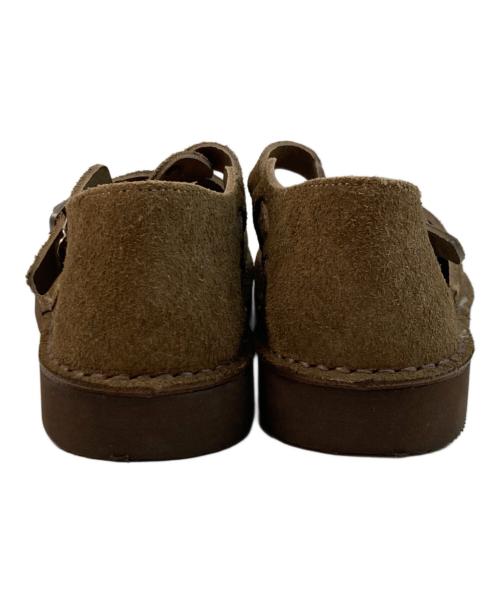 organic handloom（オーガニックハンドルーム）Organic handloom (オーガニックハンドルーム) グナー スウェードTストラップシューズ ブラウン サイズ:23.0の古着・服飾アイテム