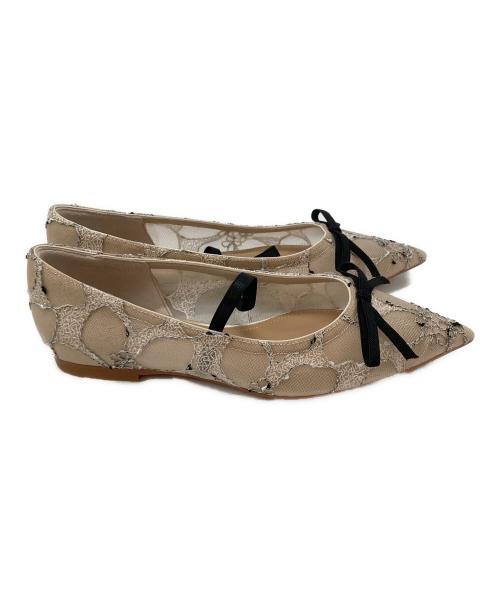 73HOURS（セブンティースリーアワーズ）73HOURS (セブンティースリーアワーズ) エリスリボンフラット ベージュ サイズ:37の古着・服飾アイテム