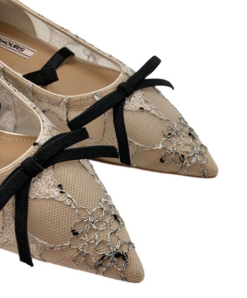 73HOURS（セブンティースリーアワーズ）73HOURS (セブンティースリーアワーズ) エリスリボンフラット ベージュ サイズ:37の古着・服飾アイテム