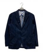 G-Stageジーステージ）の古着「ラペルピン ストライプ2Bテーラードジャケット」｜ネイビー