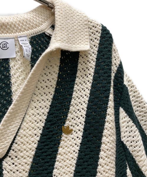 adidas（アディダス）adidas (アディダス) CLOT (クロット) CLOT PIQUE POLO BY EDISON CHEN ベージュ サイズ:3XLの古着・服飾アイテム