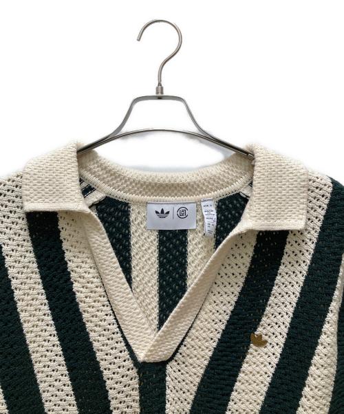 adidas（アディダス）adidas (アディダス) CLOT (クロット) CLOT PIQUE POLO BY EDISON CHEN ベージュ サイズ:3XLの古着・服飾アイテム