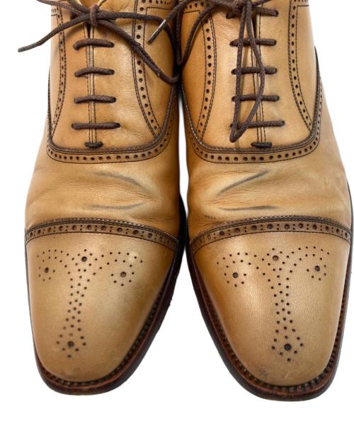 SCOTCH GRAIN（スコッチグレイン）SCOTCH GRAIN (スコッチグレイン) メダリオンストレートチップシューズ ベージュ サイズ:27の古着・服飾アイテム