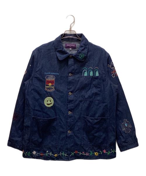 NEPENTHES（ネペンテス）NEPENTHES (ネペンテス) OTAKARA NYC ハンド刺繍デニムカバーオール インディゴ サイズ:Sの古着・服飾アイテム