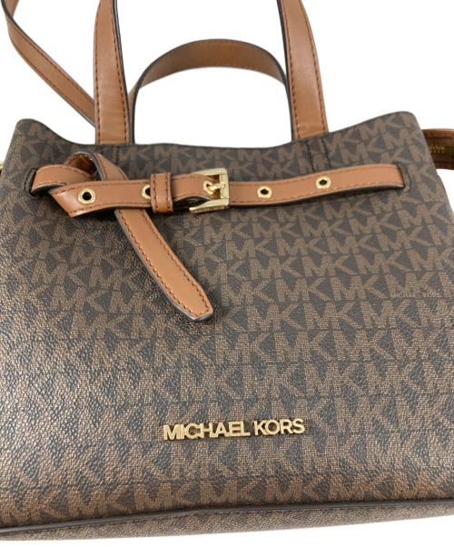 MICHAEL KORS（マイケル・コース）MICHAEL KORS (マイケル・コース) エミリア サッチェル 2WAYバッグ ブラウンの古着・服飾アイテム