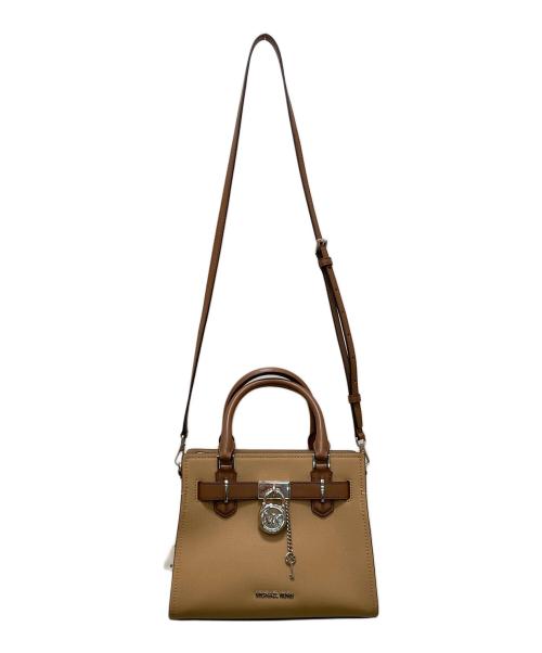 MICHAEL KORS（マイケル・コース）MICHAEL KORS (マイケル・コース) ハミルトン サッチェル スモール 2WAYバッグ ベージュの古着・服飾アイテム