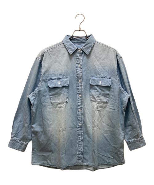 Loungedress GALLARDAGALANTE（ラウンジドレス ガリャルダガランテ）Loungedress GALLARDAGALANTE (ラウンジドレス ガリャルダガランテ) オーバーサイズデニムシャツ ブルー サイズ:F 未使用品の古着・服飾アイテム
