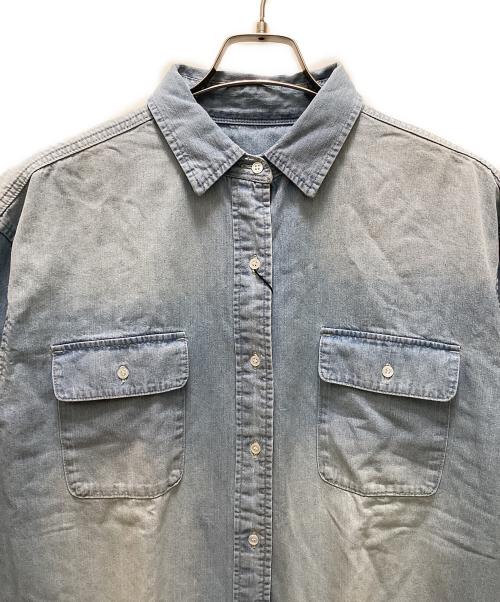 Loungedress GALLARDAGALANTE（ラウンジドレス ガリャルダガランテ）Loungedress GALLARDAGALANTE (ラウンジドレス ガリャルダガランテ) オーバーサイズデニムシャツ ブルー サイズ:F 未使用品の古着・服飾アイテム