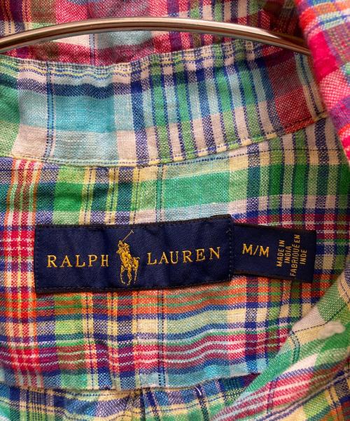 POLO RALPH LAUREN（ポロ・ラルフローレン）POLO RALPH LAUREN (ポロ・ラルフローレン) リネンチェックシャツ マルチカラー サイズ:Mの古着・服飾アイテム