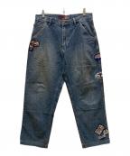 Shady Ltd.シェイディ・エル・ティー・ディー）の古着「ヴィンテージワッペンバギーデニム」｜ブルー