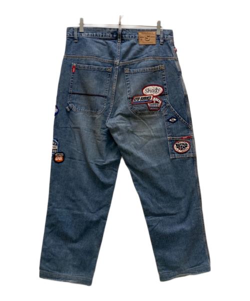 Shady Ltd.（シェイディ・エル・ティー・ディー）Shady Ltd. (シェイディ・エル・ティー・ディー) ヴィンテージワッペンバギーデニム ブルー サイズ: Lの古着・服飾アイテム
