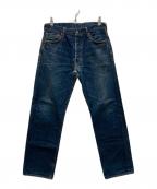 EVISUエヴィス）の古着「カモメボタンフライデニムパンツ」｜ブルー