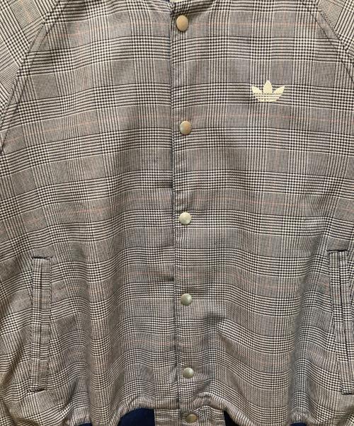adidas（アディダス）adidas (アディダス) プレイド トラックジャケット グレー サイズ: Lの古着・服飾アイテム