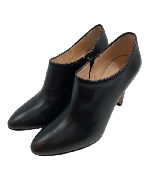 FABIO RUSCONI（ファビオルスコーニ）FABIO RUSCONI (ファビオルスコーニ) サイドジップレザーブーティ ブラック サイズ: 37 1/2の古着・服飾アイテム