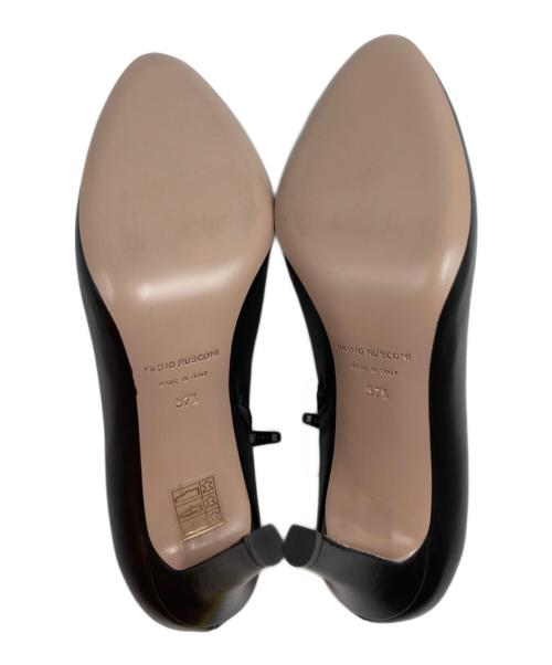 FABIO RUSCONI（ファビオルスコーニ）FABIO RUSCONI (ファビオルスコーニ) サイドジップレザーブーティ ブラック サイズ: 37 1/2の古着・服飾アイテム