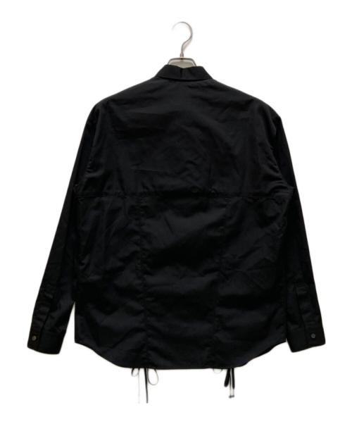 JOHN LAWRENCE SULLIVAN（ジョン ローレンス サリバン）JOHN LAWRENCE SULLIVAN (ジョン ローレンス サリバン) グログランレースアップシャツ ブラック サイズ:0S  未使用品の古着・服飾アイテム