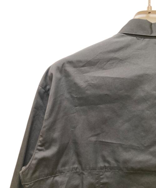 JOHN LAWRENCE SULLIVAN（ジョン ローレンス サリバン）JOHN LAWRENCE SULLIVAN (ジョン ローレンス サリバン) グログランレースアップシャツ ブラック サイズ:0S  未使用品の古着・服飾アイテム