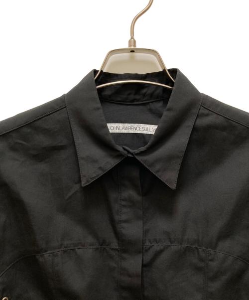 JOHN LAWRENCE SULLIVAN（ジョン ローレンス サリバン）JOHN LAWRENCE SULLIVAN (ジョン ローレンス サリバン) グログランレースアップシャツ ブラック サイズ:0S  未使用品の古着・服飾アイテム