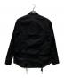 JOHN LAWRENCE SULLIVAN (ジョン ローレンス サリバン) グログランレースアップシャツ ブラック サイズ:0S  未使用品：11000円