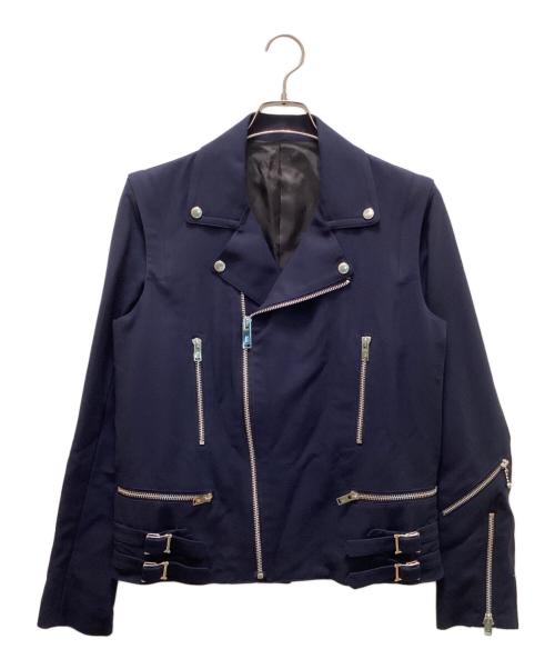 JOHN LAWRENCE SULLIVAN（ジョン ローレンス サリバン）JOHN LAWRENCE SULLIVAN (ジョン ローレンス サリバン) ダブルライダースジャケット ネイビー サイズ:36の古着・服飾アイテム