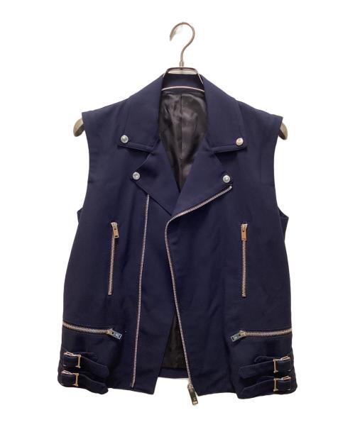 JOHN LAWRENCE SULLIVAN（ジョン ローレンス サリバン）JOHN LAWRENCE SULLIVAN (ジョン ローレンス サリバン) ダブルライダースジャケット ネイビー サイズ:36の古着・服飾アイテム