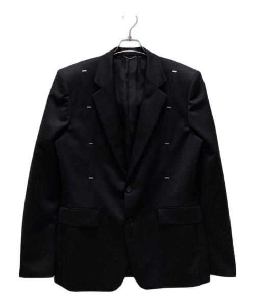 JOHN LAWRENCE SULLIVAN（ジョン ローレンス サリバン）JOHN LAWRENCE SULLIVAN (ジョン ローレンス サリバン) ウールメタルライン テーラードジャケット ブラック サイズ:48の古着・服飾アイテム