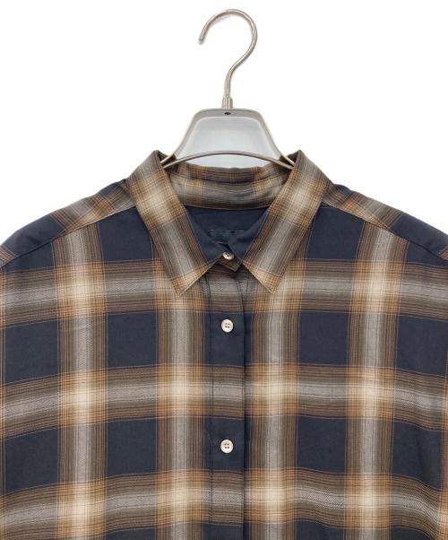Spick and Span（スピック＆スパン）Spick and Span (スピック＆スパン) TRツイルチェックシャツ ブラウン×ブラック サイズ:不明の古着・服飾アイテム