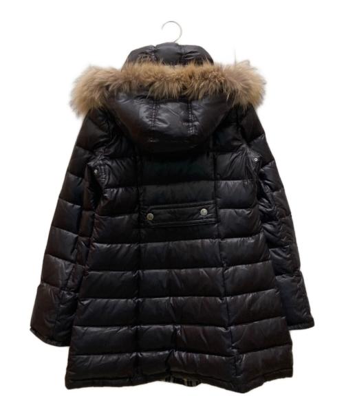 BURBERRY BLUE LABEL（バーバリーロンドンブルーレーベル）BURBERRY BLUE LABEL (バーバリーロンドンブルーレーベル) 裏地チェックダウンコート ブラック サイズ:38の古着・服飾アイテム