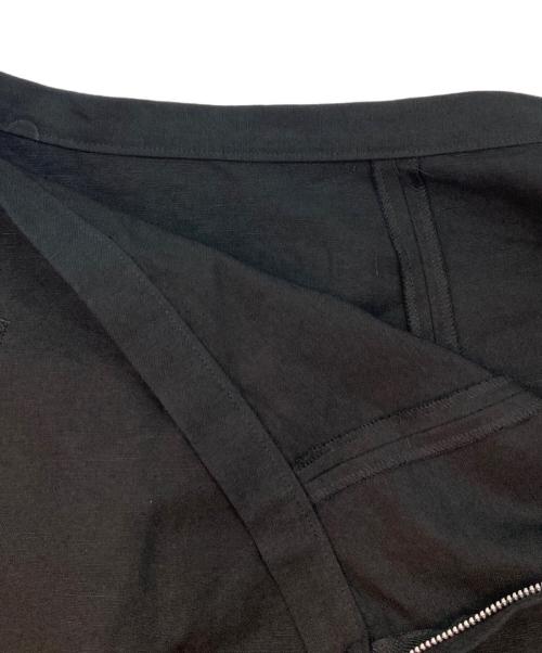 Yohji Yamamoto FEMME（ヨウジヤマモトファム）Yohji Yamamoto FEMME (ヨウジヤマモトファム) シルク混 リネン アシンメトリー スカート ブラック サイズ:1の古着・服飾アイテム