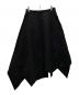 Yohji Yamamoto FEMME（ヨウジヤマモトファム）の古着「シルク混 リネン アシンメトリー スカート」｜ブラック
